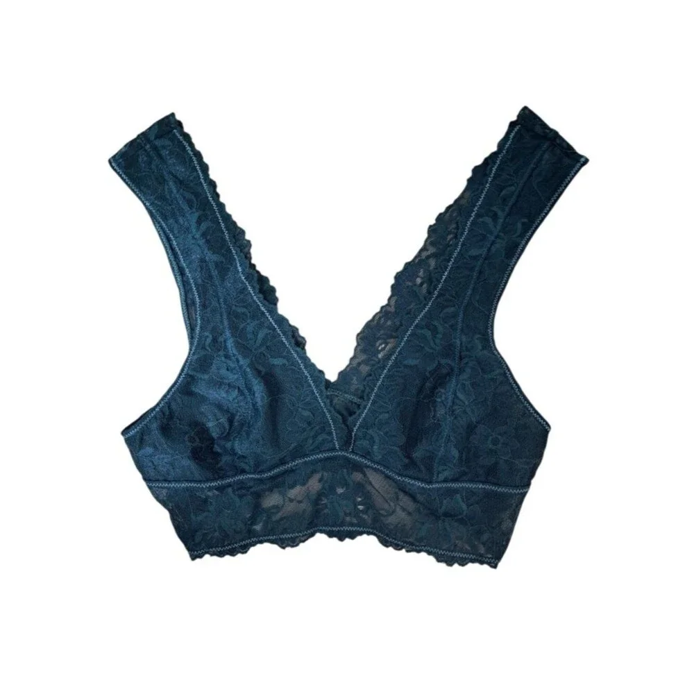 Free People Women's Green Lace Bralette Boho Sz Small